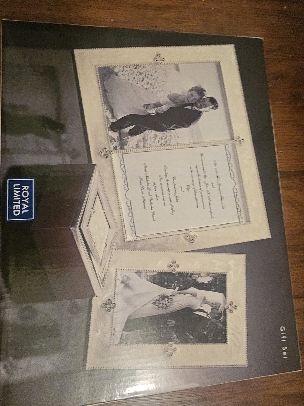 Royal  Limited Cream Triptych Photo Frame Set For Wedding Gift